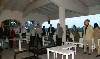 Besuch der Galopprennbahn Hoppegarten - Auf der Klubtribüne (oberste Etage)