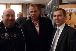 Vertreter der MIT Wuhletal , (v.l.n.r.) Ronny Moschinsky, Michael Lehmann und der Kreisvorsitzende Alexander J. Herrmann